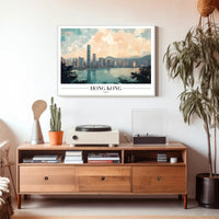 Hong Kong Scenic Skyline Urban Cityscape Poster PosterGoat
