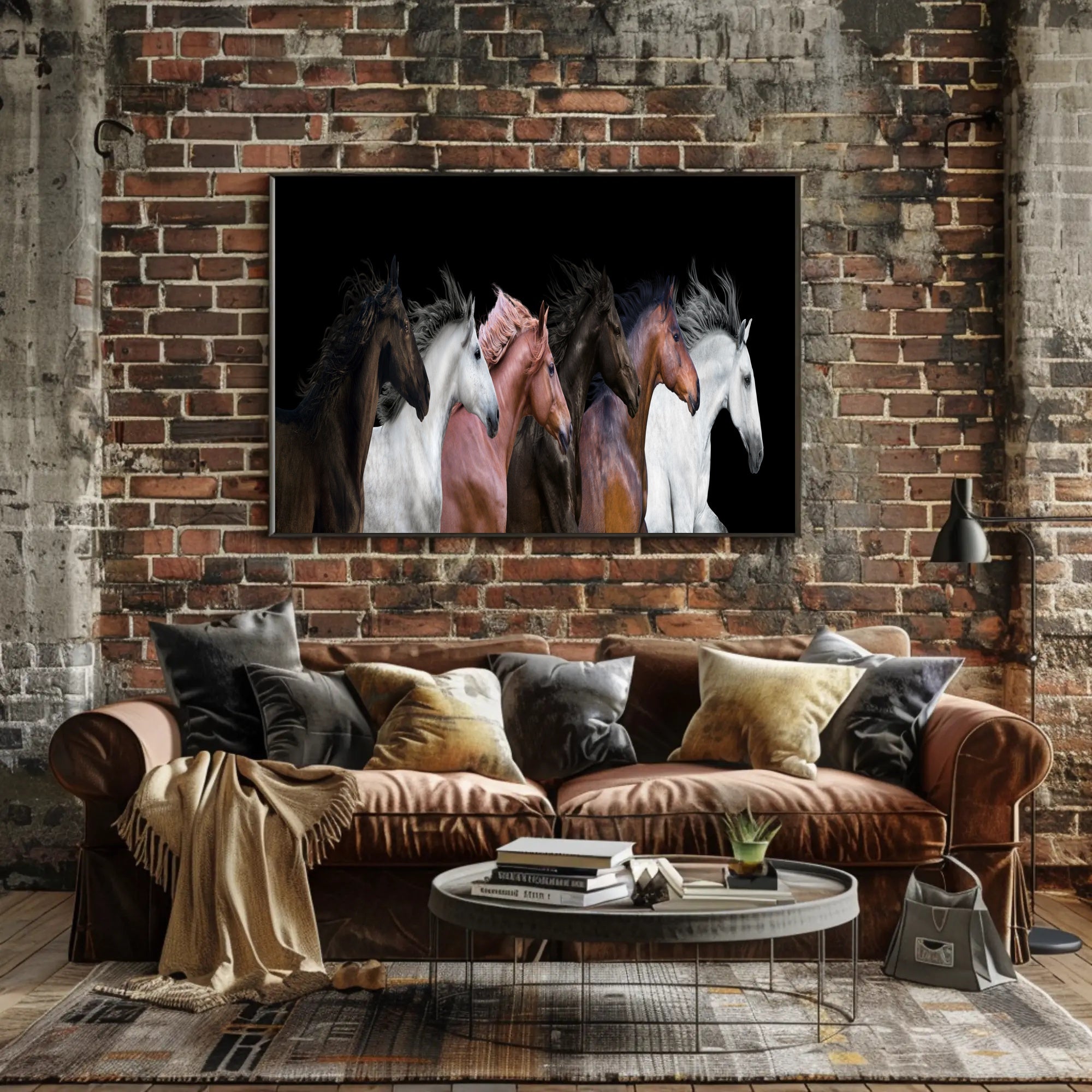 Horses in Motion Gallery Art Print - Animal Poster PosterGoat