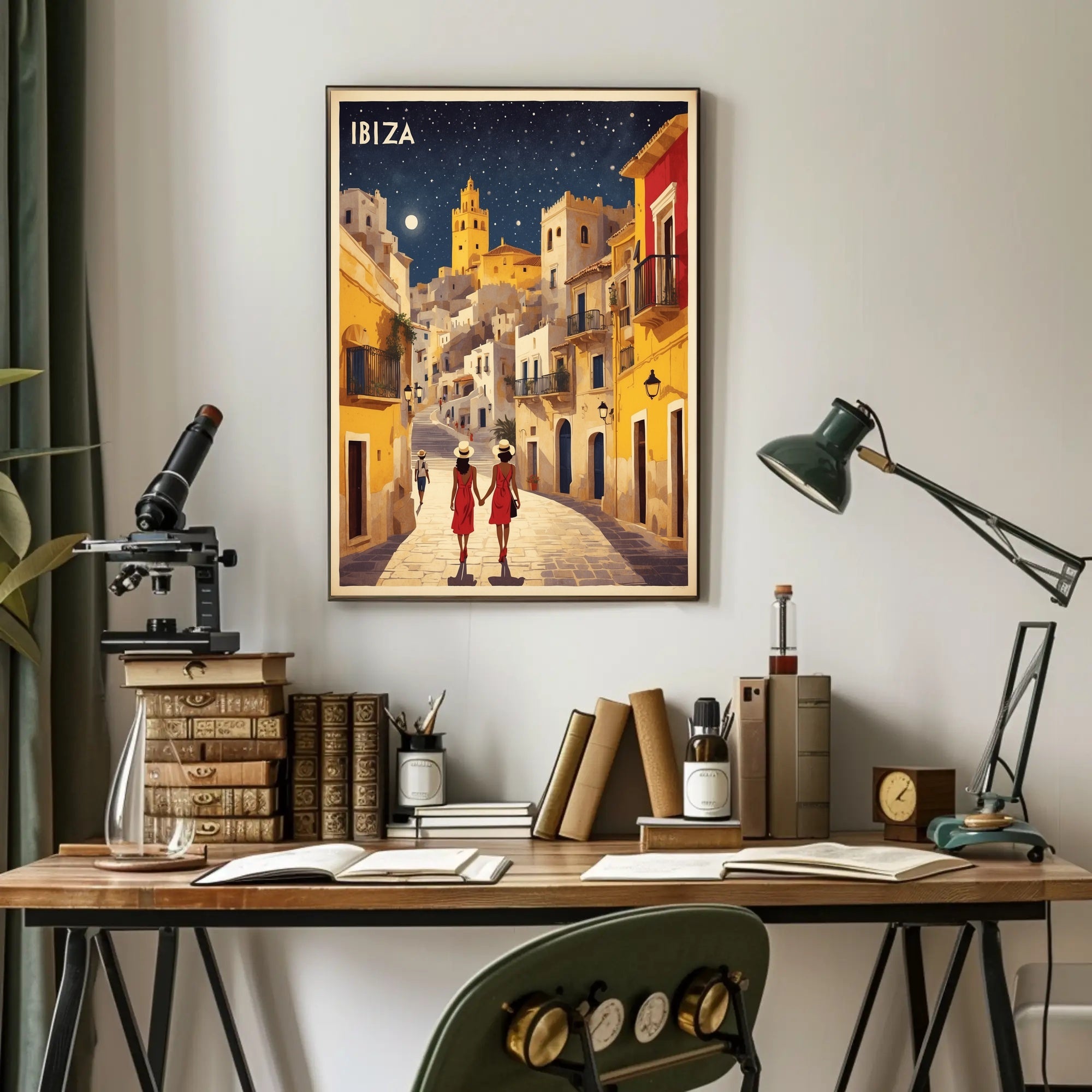 Ibiza Street Stroll Travel Experience Poster PosterGoat