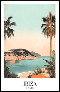 Ibiza Summer Serenity: Minimalist Travel Poster PosterGoat