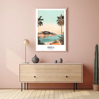 Ibiza Summer Serenity: Minimalist Travel Poster PosterGoat