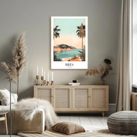 Ibiza Summer Serenity: Minimalist Travel Poster PosterGoat