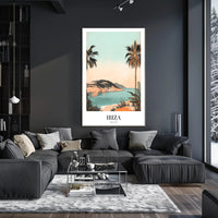 Ibiza Summer Serenity: Minimalist Travel Poster PosterGoat