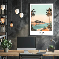Ibiza Summer Serenity: Minimalist Travel Poster PosterGoat