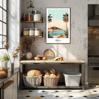 Ibiza Summer Serenity: Minimalist Travel Poster PosterGoat