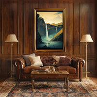 Icelandic Waterfalls Travel Poster PosterGoat