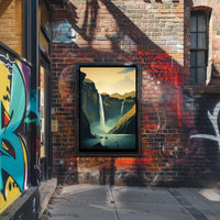 Icelandic Waterfalls Travel Poster PosterGoat