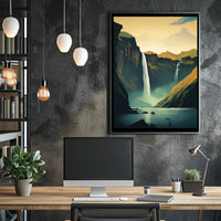 Icelandic Waterfalls Travel Poster PosterGoat