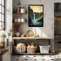 Icelandic Waterfalls Travel Poster PosterGoat