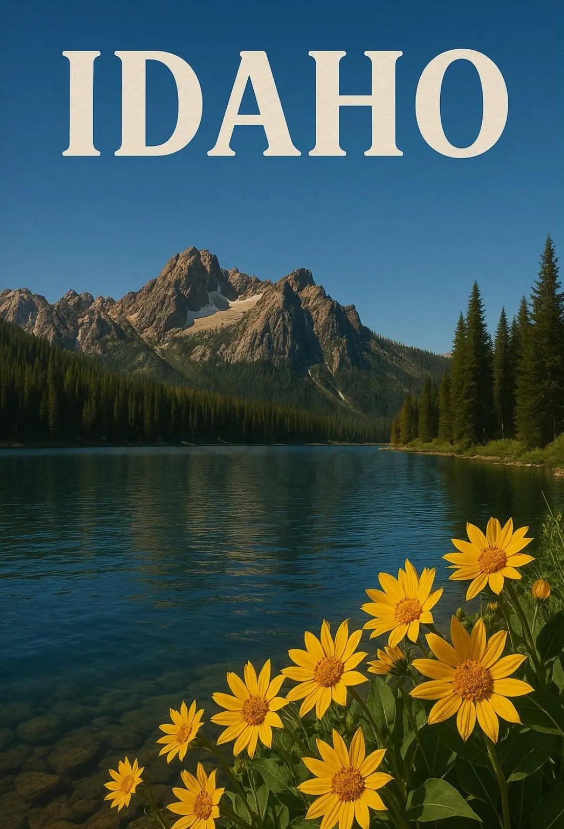 Idaho Tranquility Scenic Landscape National Park Poster PosterGoat