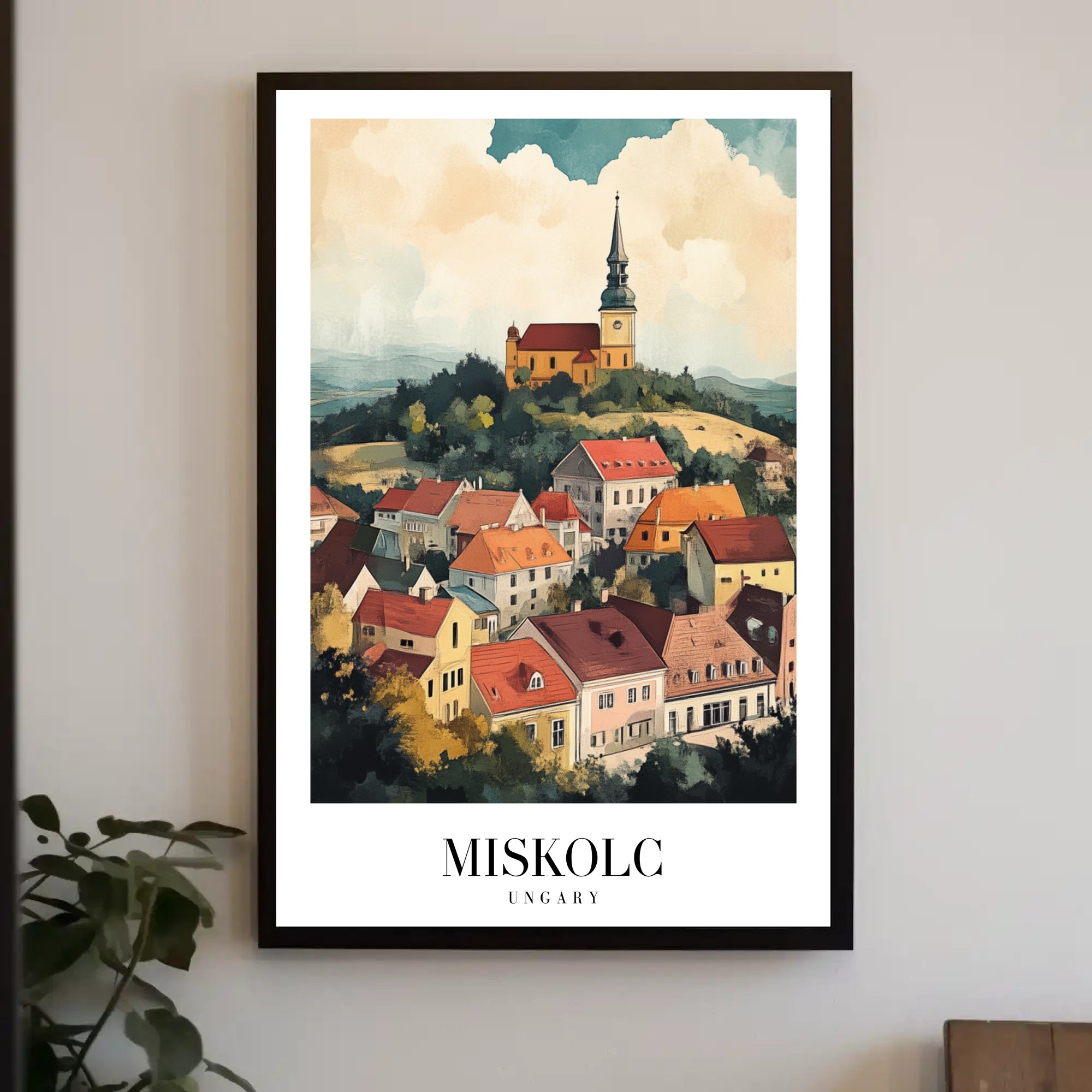 Idyllic Cityscape of Miskolc: European Urban Travel Poster PosterGoat