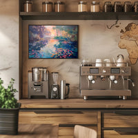 Impressionistic Sunset Over Water - Artistic Poster PosterGoat