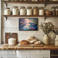 Impressionistic Sunset Over Water - Artistic Poster PosterGoat