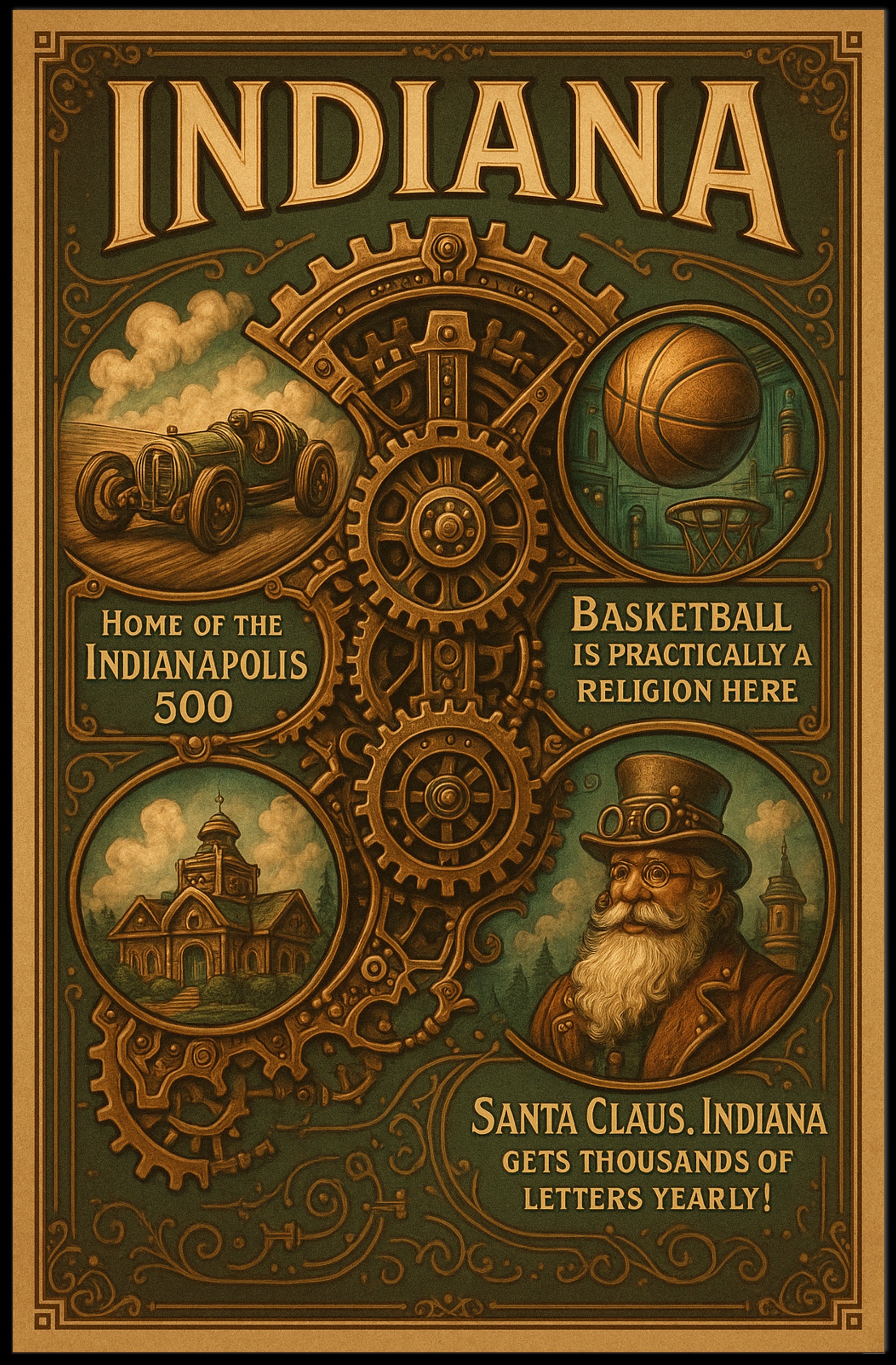Indiana Highlights Poster PosterGoat