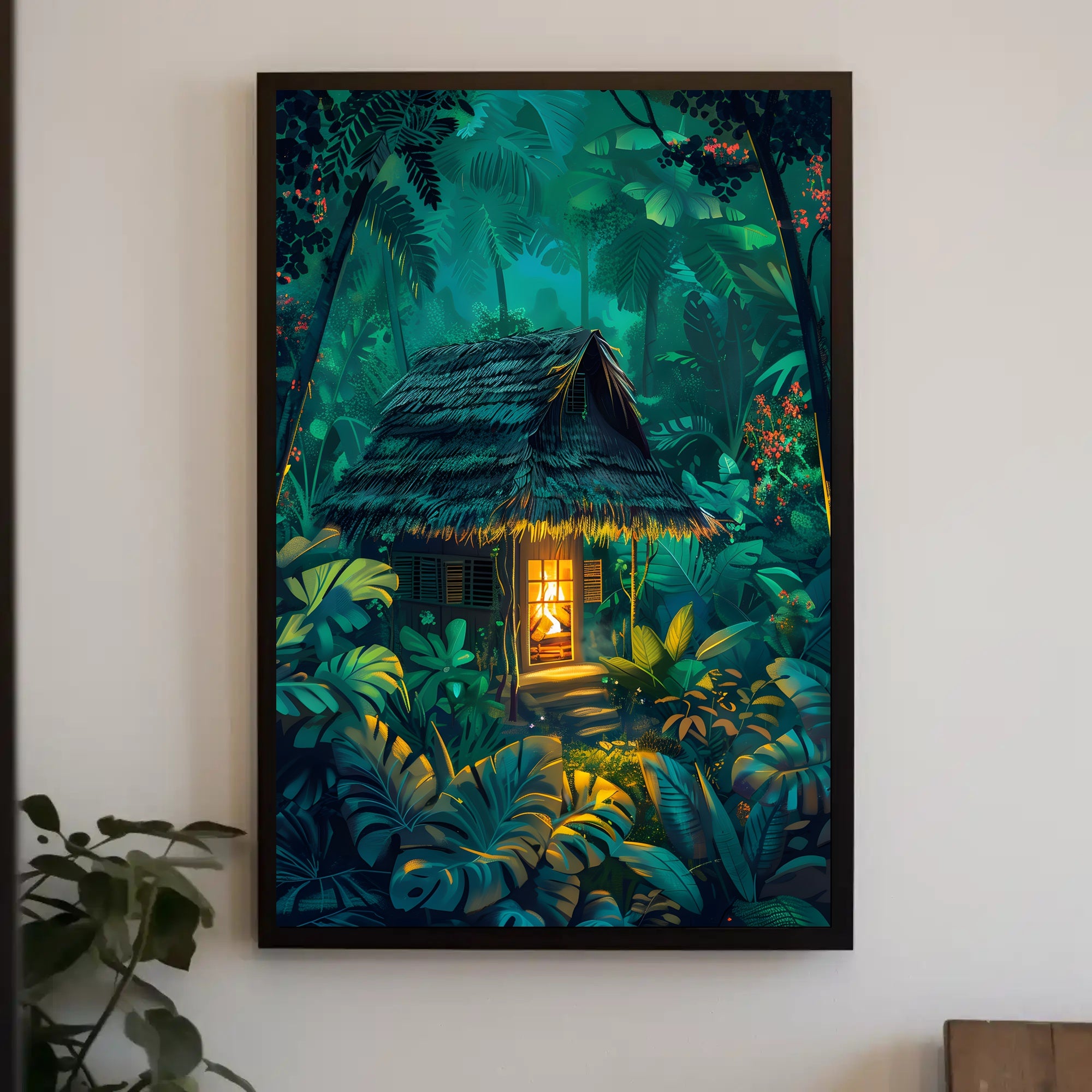 Indigenous Totem Pole in Lush Forest Poster - Cultural or Heritage Poster PosterGoat