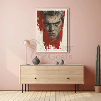 Intense Expressionism: Dramatic Close-up Artistic Poster PosterGoat