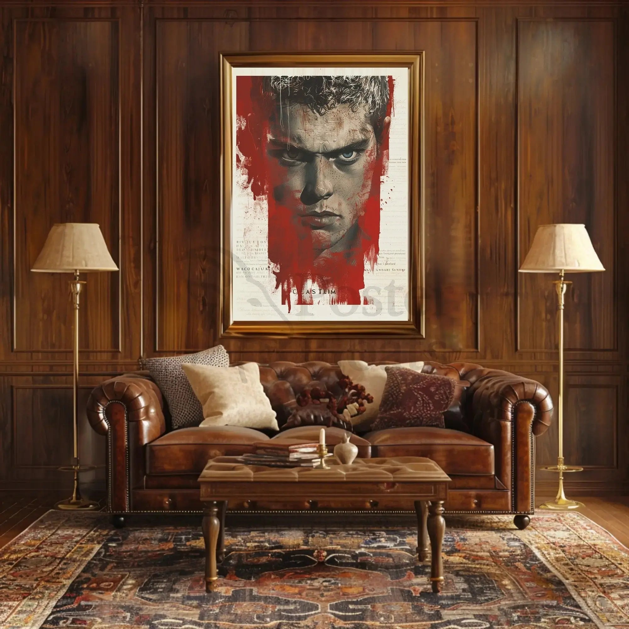 Intense Expressionism: Dramatic Close-up Artistic Poster PosterGoat