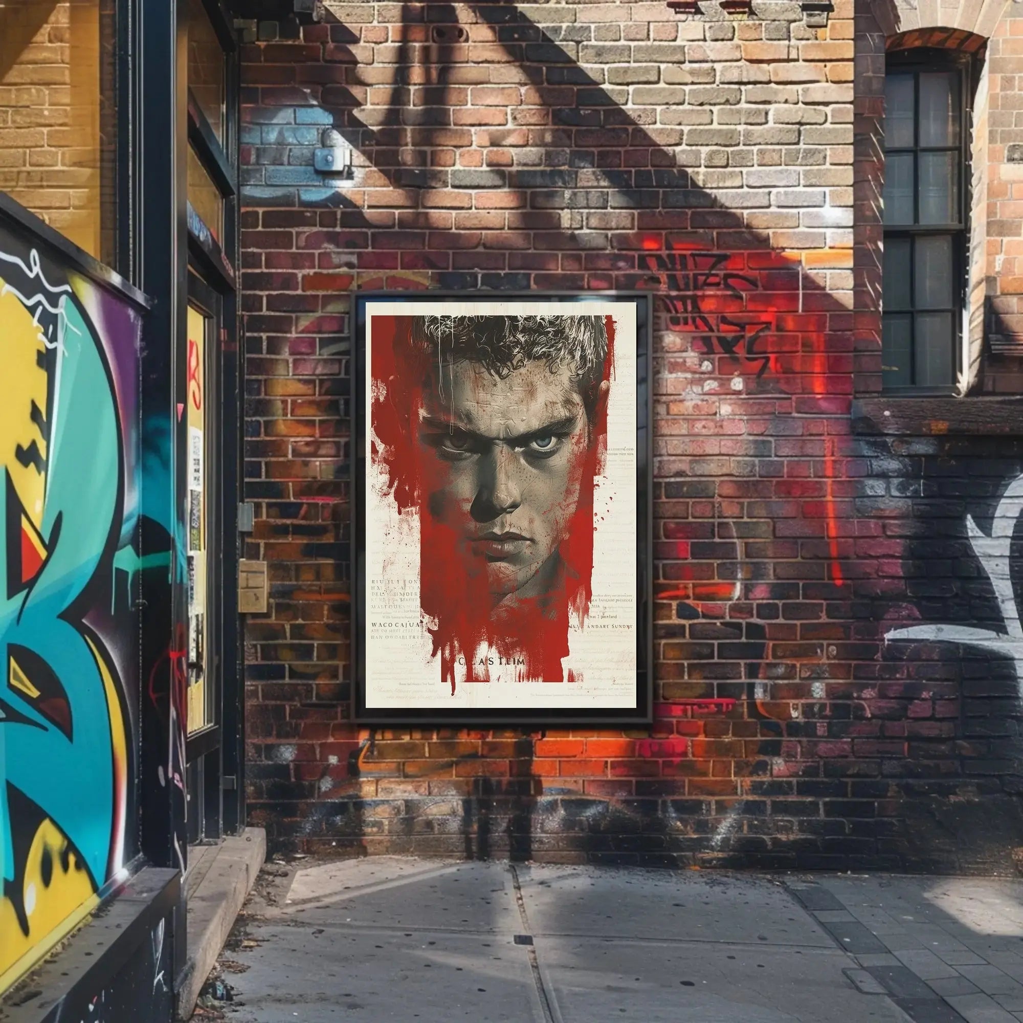 Intense Expressionism: Dramatic Close-up Artistic Poster PosterGoat