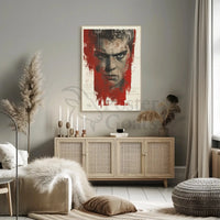 Intense Expressionism: Dramatic Close-up Artistic Poster PosterGoat