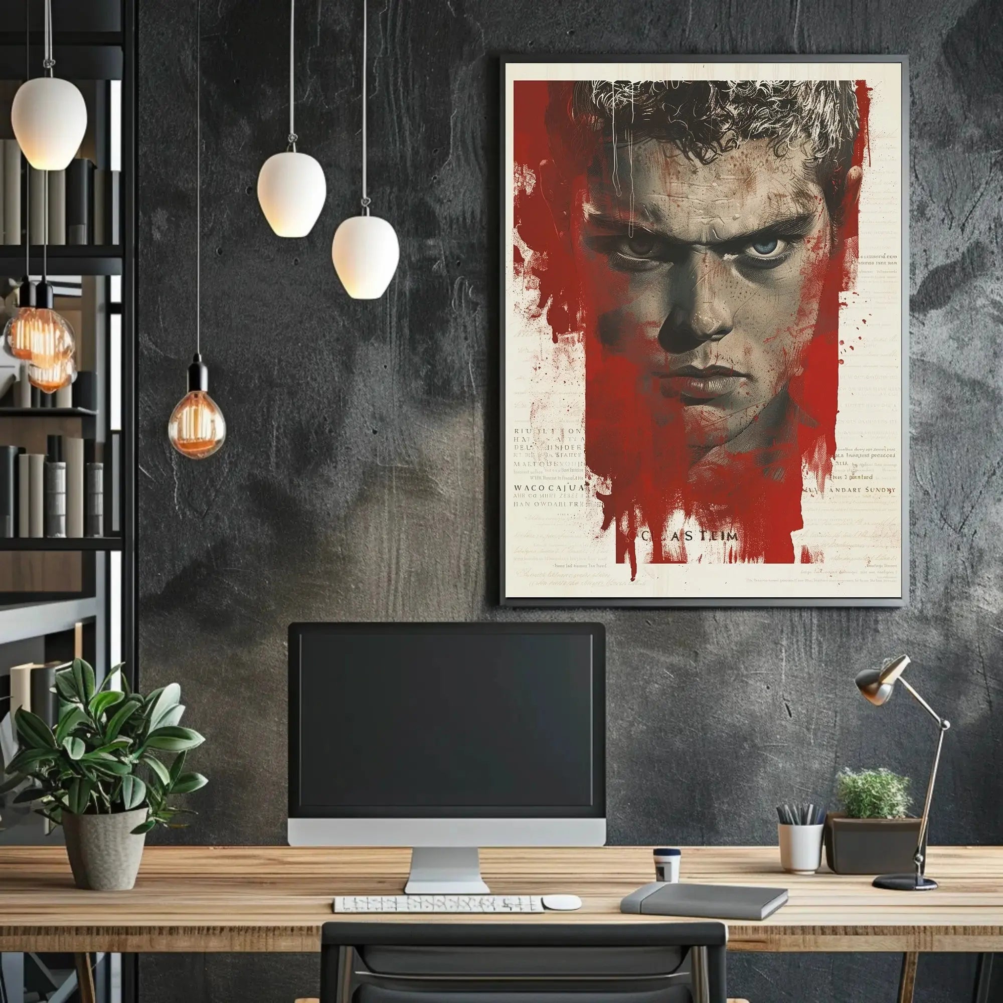 Intense Expressionism: Dramatic Close-up Artistic Poster PosterGoat