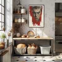 Intense Expressionism: Dramatic Close-up Artistic Poster PosterGoat