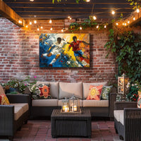 Intense Soccer Rivalry in Action: Sports Poster PosterGoat