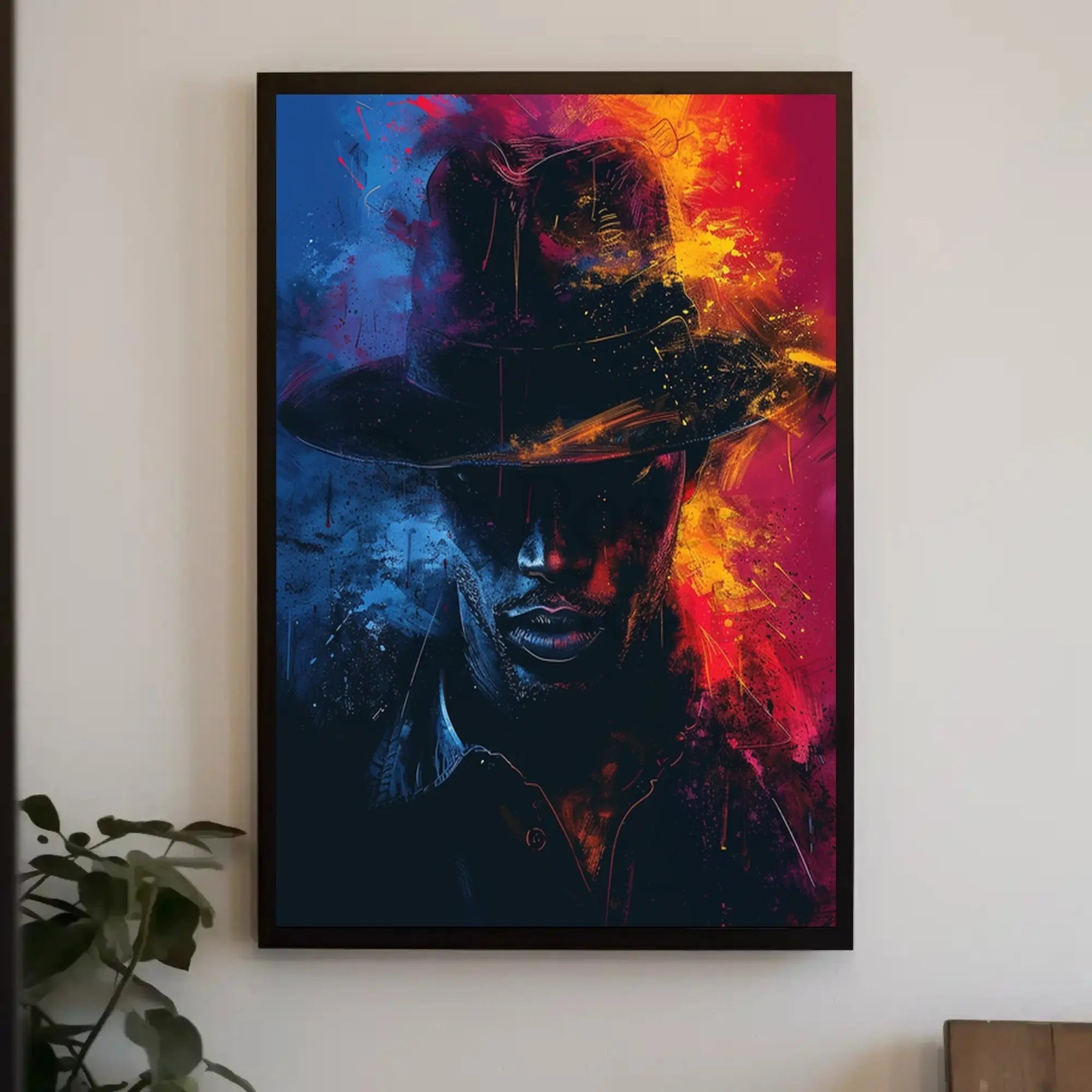 Intriguing Fedora Mystery Noir Art Print Poster PosterGoat