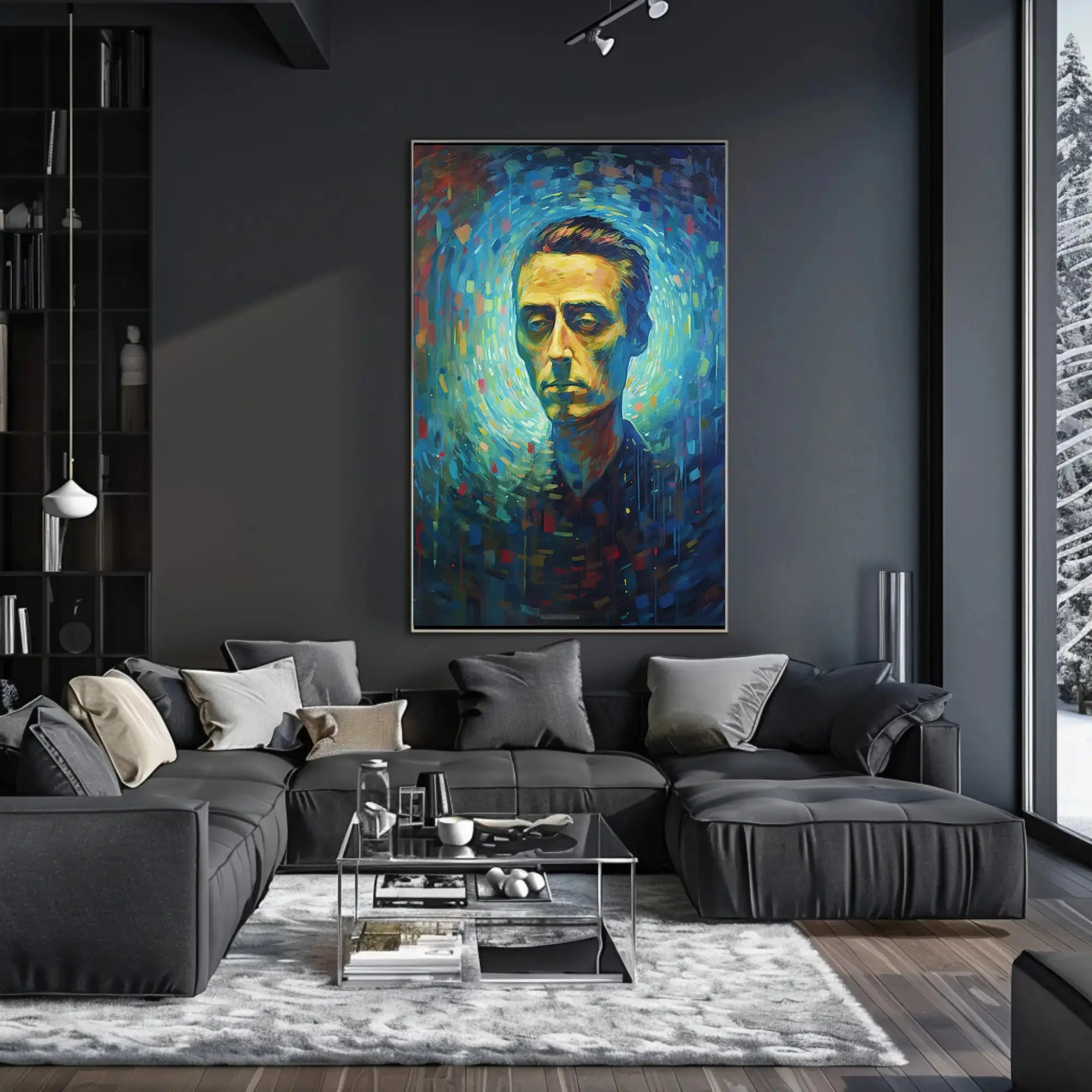 Introspective Abstract Expressionist Dreamscape Artistic Poster PosterGoat