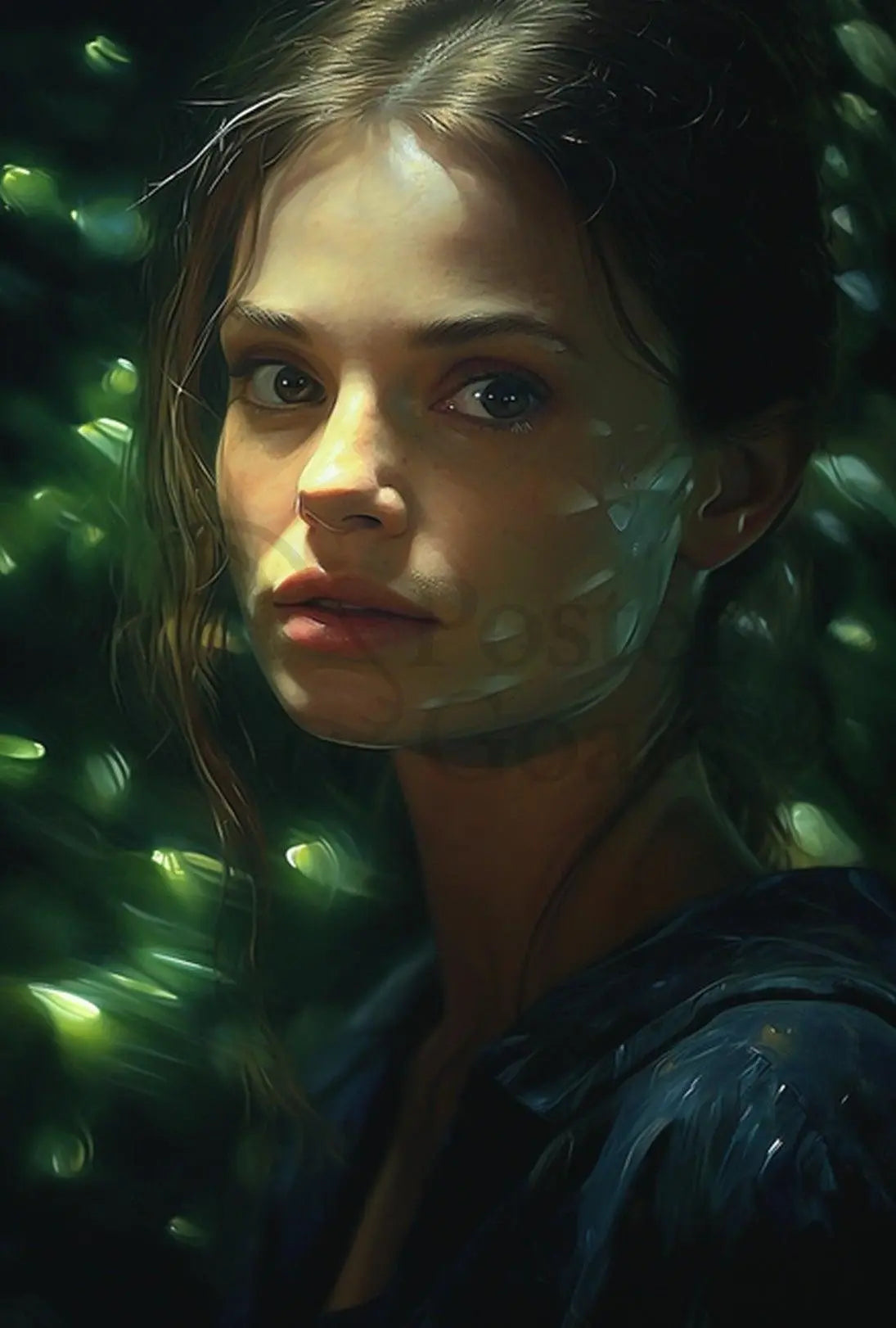 Introspective Beauty in Nature Artistic Poster PosterGoat