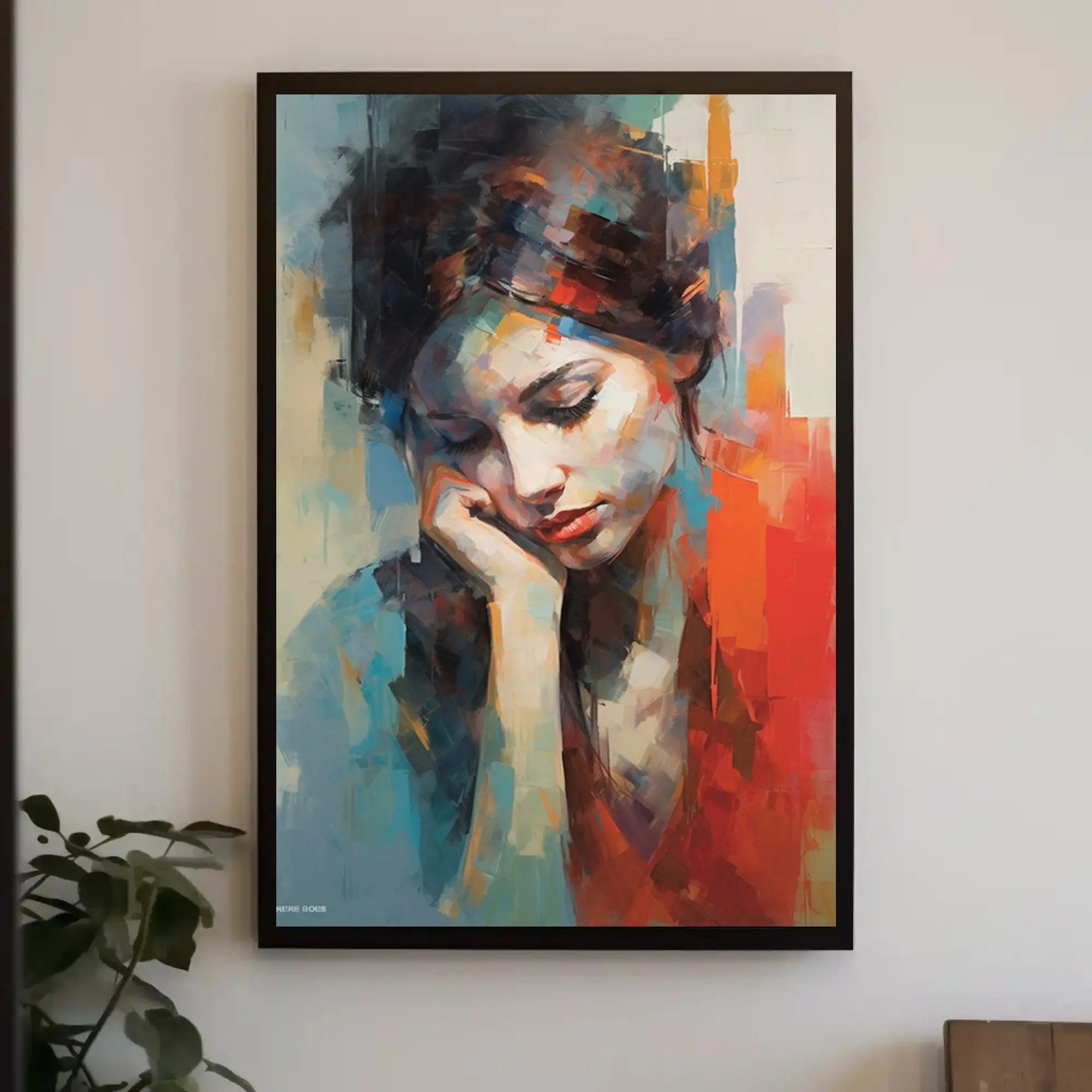Introspective Beauty: Impressionistic Artistic Poster PosterGoat