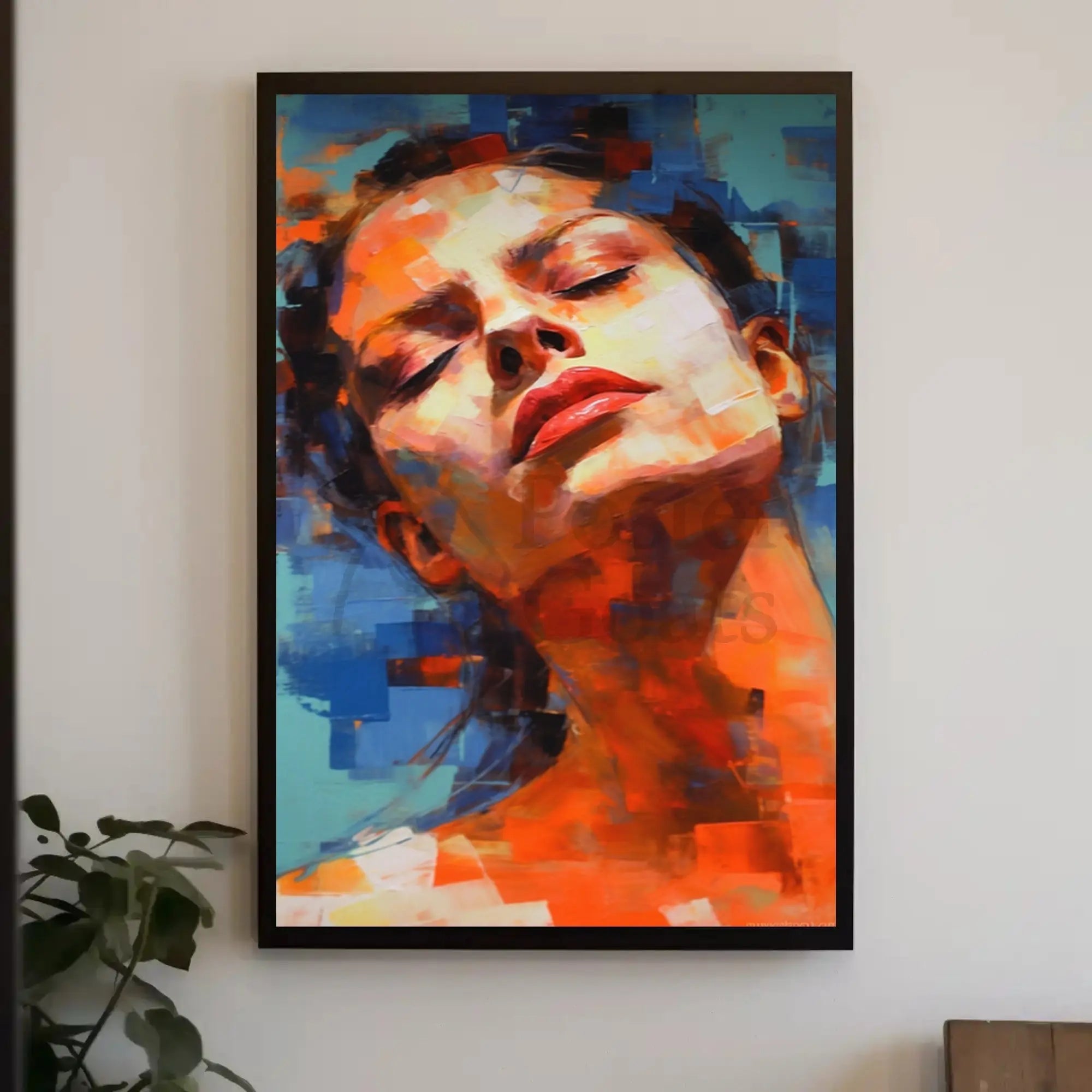 Introspective Expression in Abstract Artistic Poster PosterGoat