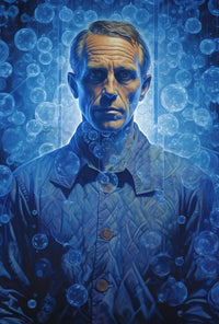 Introspective Surrealism with Bubbles Artistic Poster PosterGoat