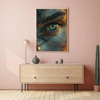 Introspective Visionary Eye with Surreal Elements Artistic Poster PosterGoat