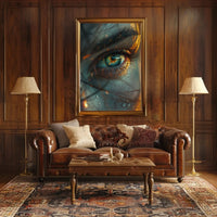 Introspective Visionary Eye with Surreal Elements Artistic Poster PosterGoat