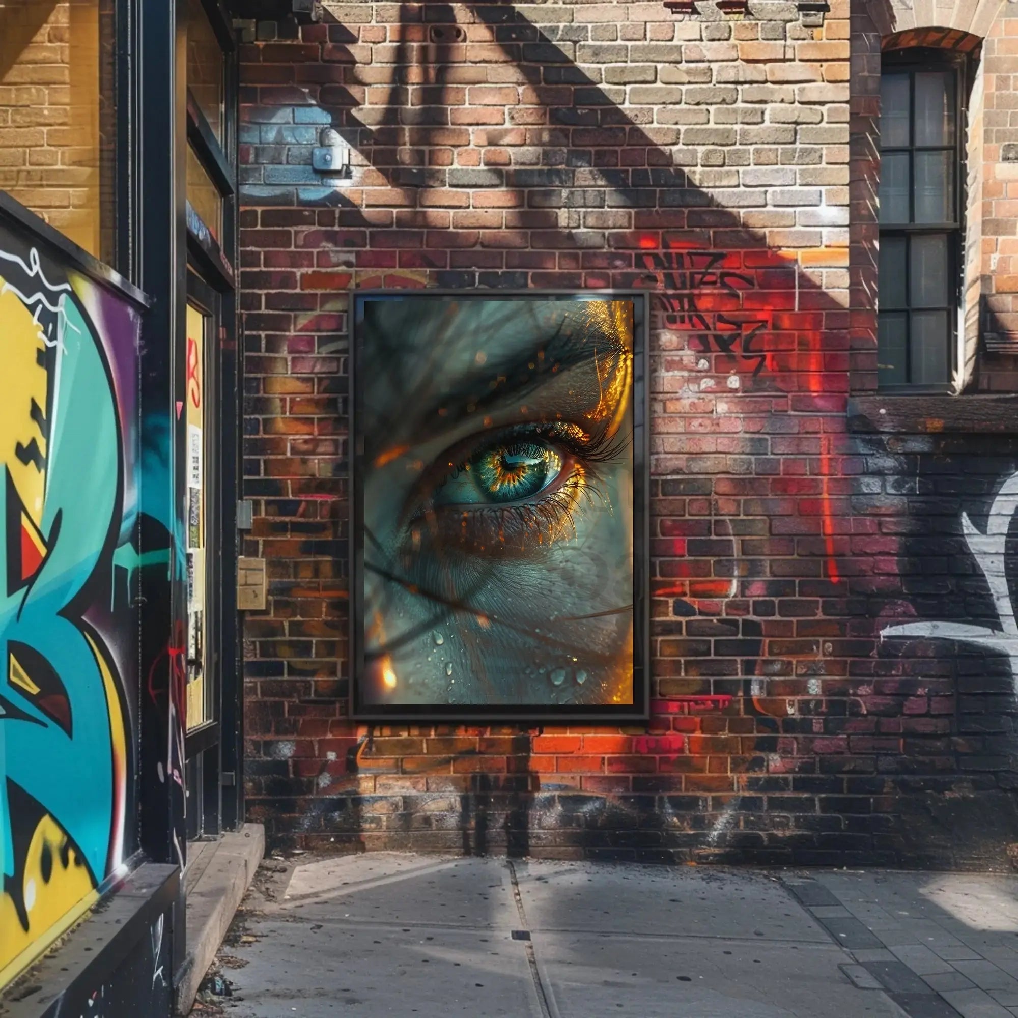 Introspective Visionary Eye with Surreal Elements Artistic Poster PosterGoat