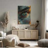 Introspective Visionary Eye with Surreal Elements Artistic Poster PosterGoat