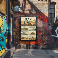 Iranian Architectural Landmarks Vintage Travel Poster PosterGoat