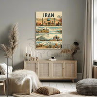 Iranian Architectural Landmarks Vintage Travel Poster PosterGoat