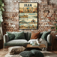 Iranian Architectural Landmarks Vintage Travel Poster PosterGoat