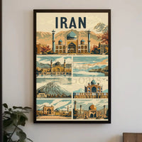 Iranian Architectural Landmarks Vintage Travel Poster PosterGoat