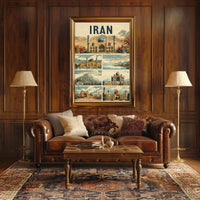 Iranian Architectural Landmarks Vintage Travel Poster PosterGoat