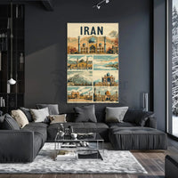 Iranian Architectural Landmarks Vintage Travel Poster PosterGoat
