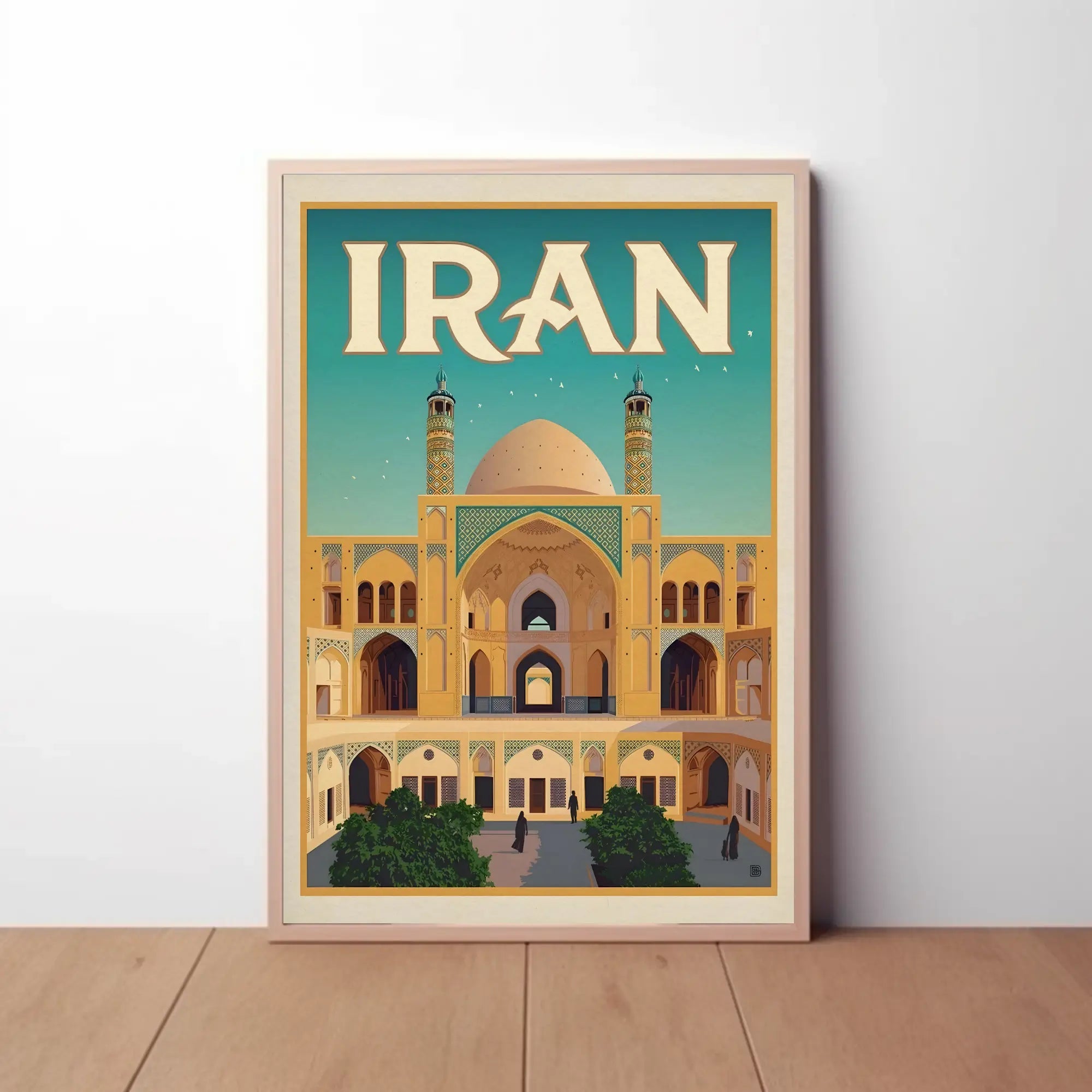Iranian Cultural Elegance Showcased in Vintage Travel Poster PosterGoat