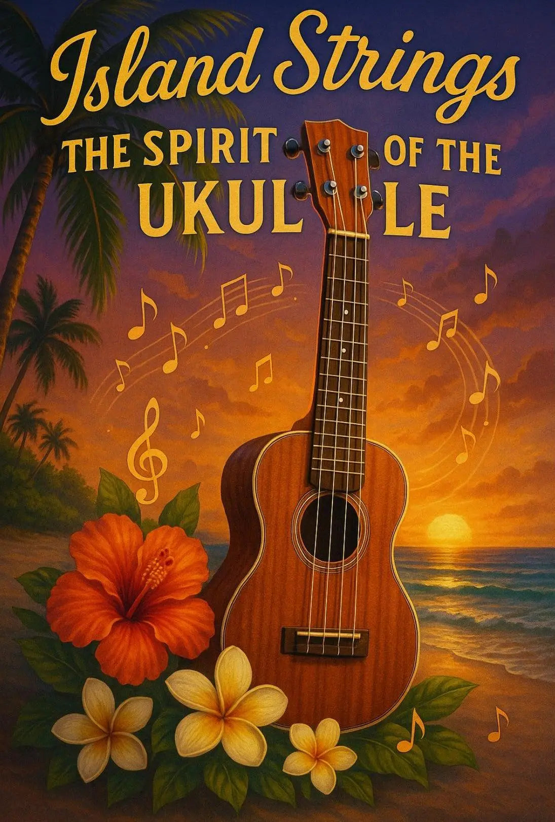 Island Strings: Tropical Music Paradise Cultural Poster PosterGoat