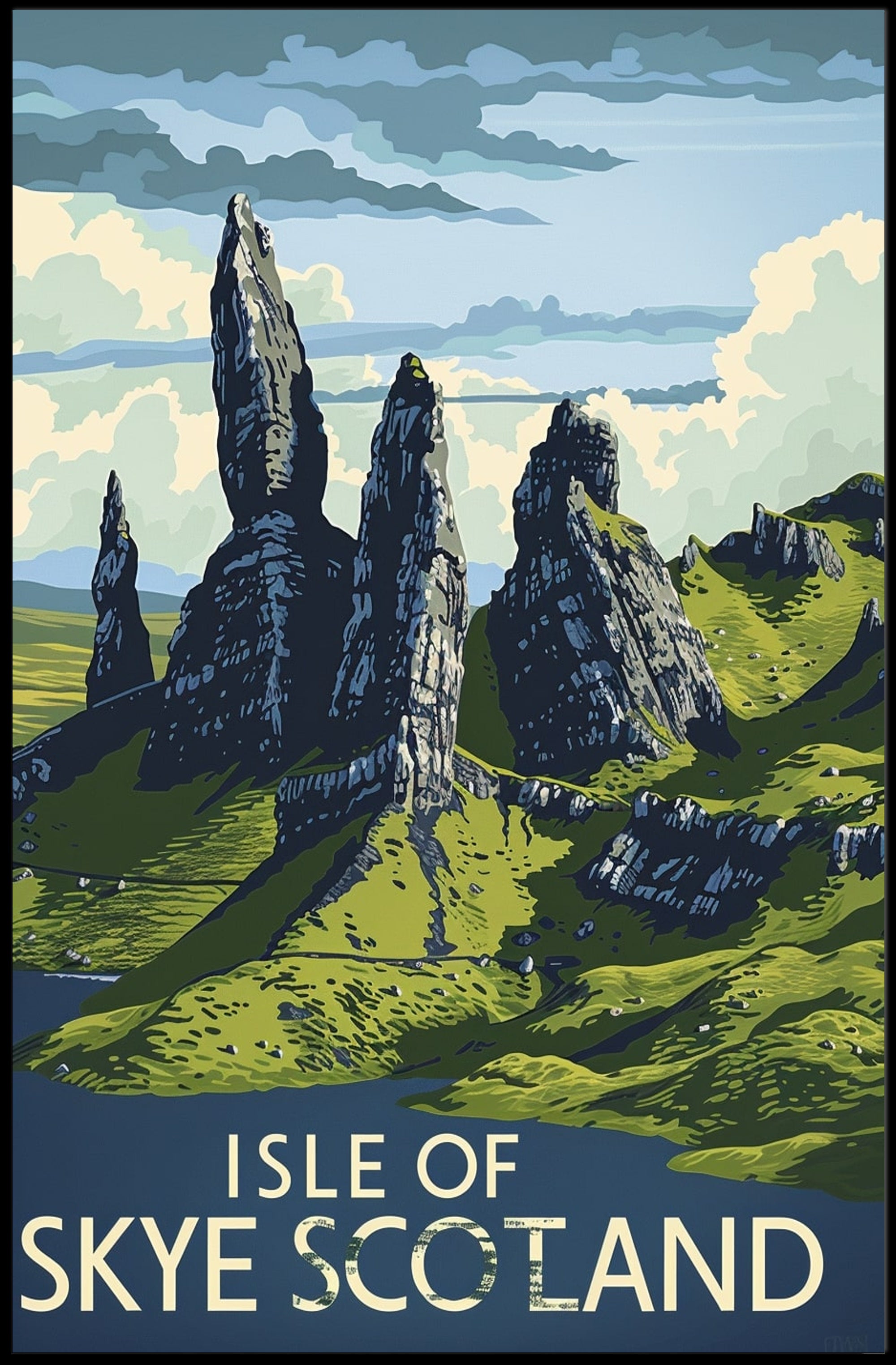 Isle of Skye Scotland Vintage Travel Poster PosterGoat