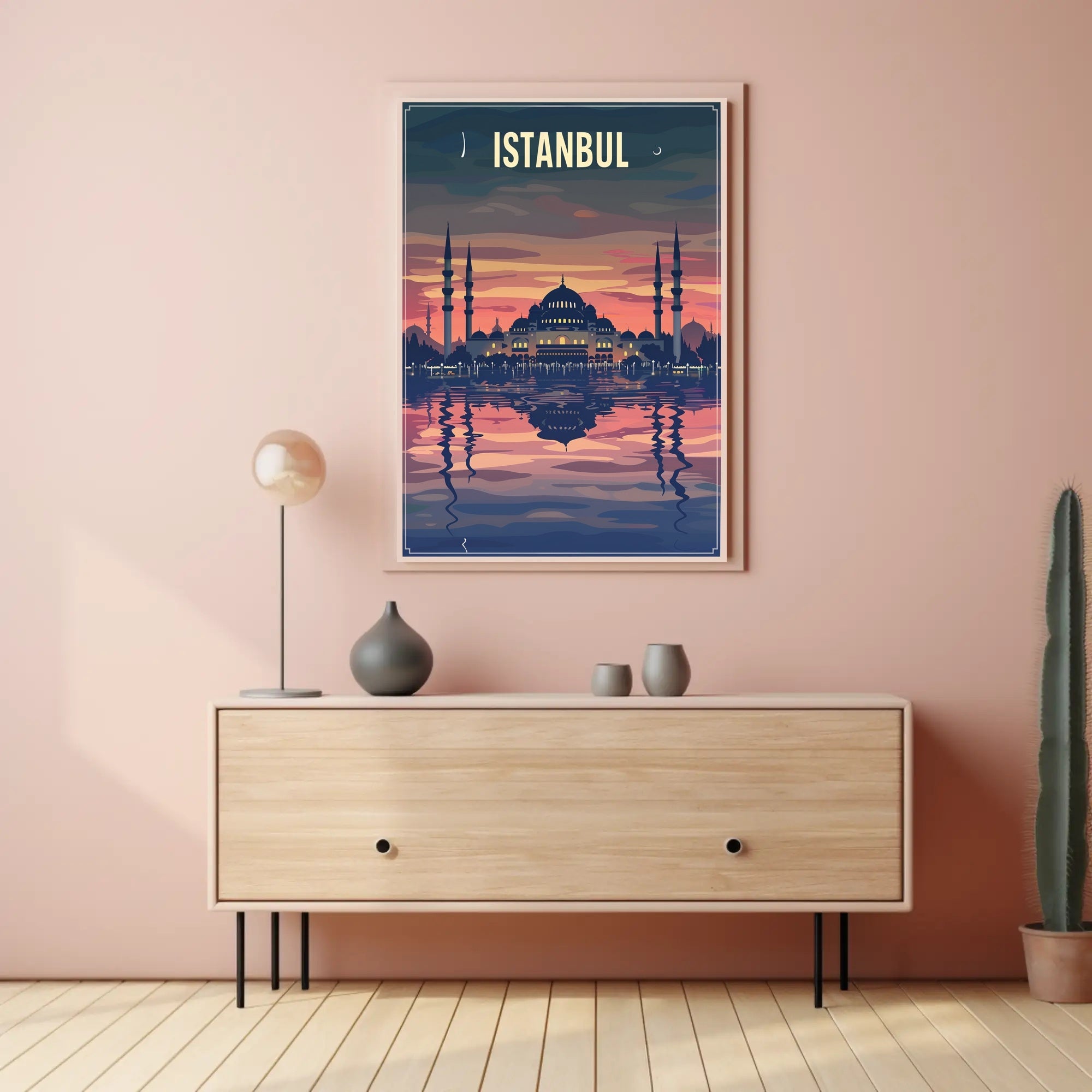 Istanbul Sunset Mosque Travel Poster PosterGoat