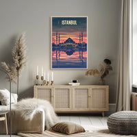 Istanbul Sunset Mosque Travel Poster PosterGoat