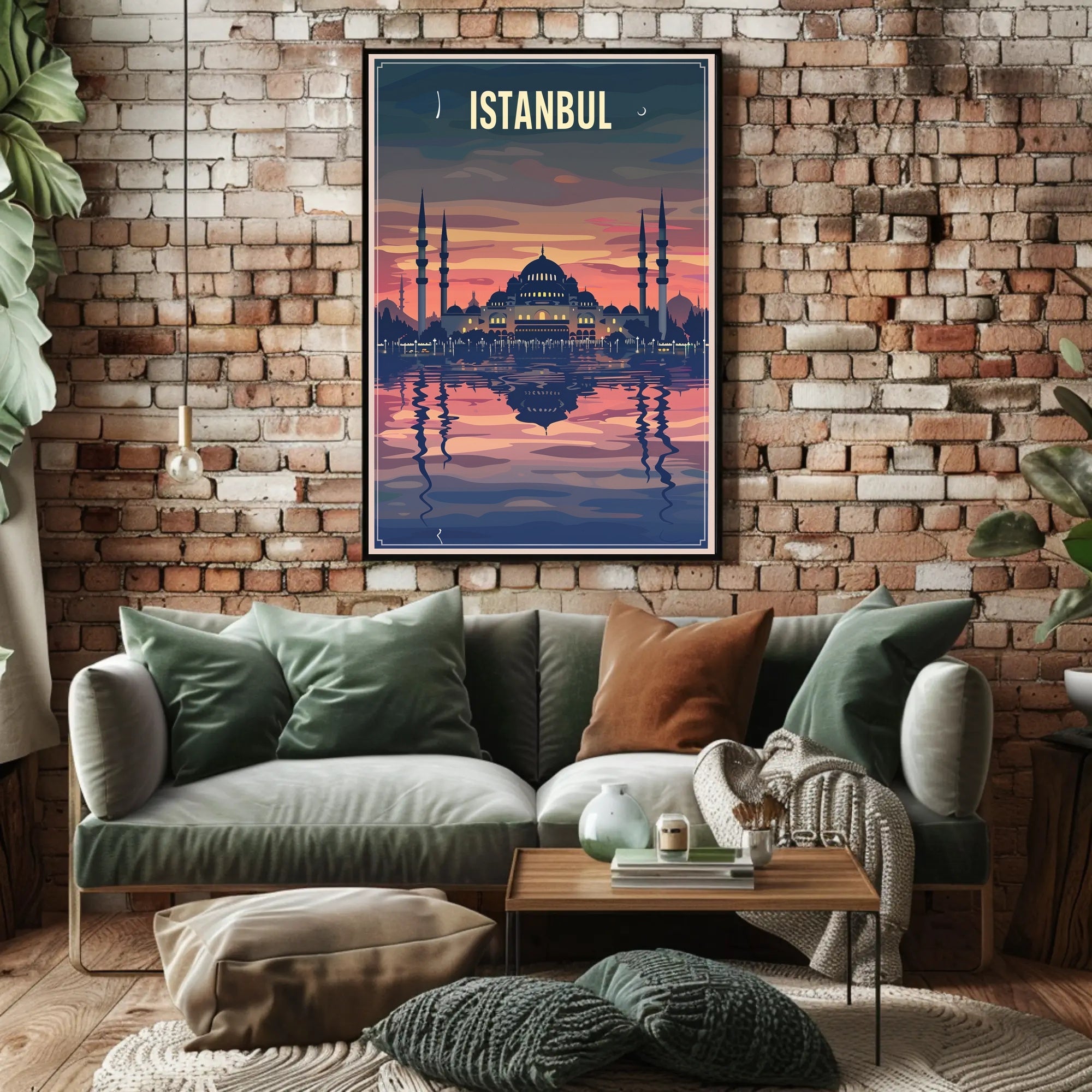 Istanbul Sunset Mosque Travel Poster PosterGoat