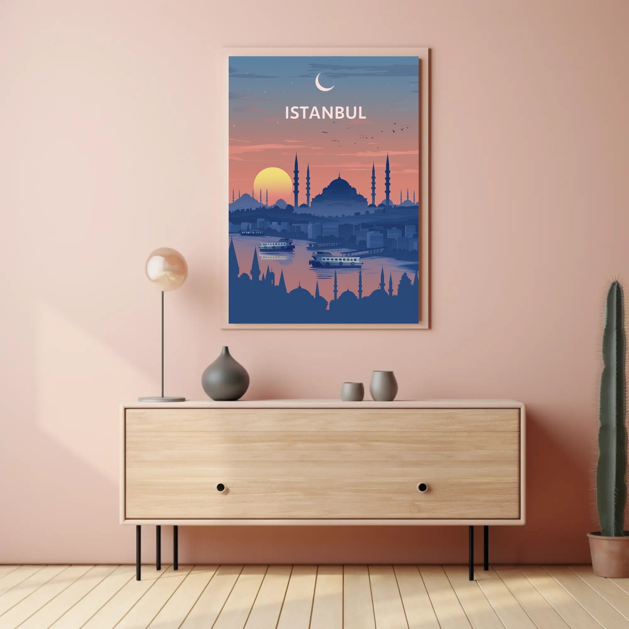 Istanbul Sunset Silhouette Cultural Heritage Poster PosterGoat