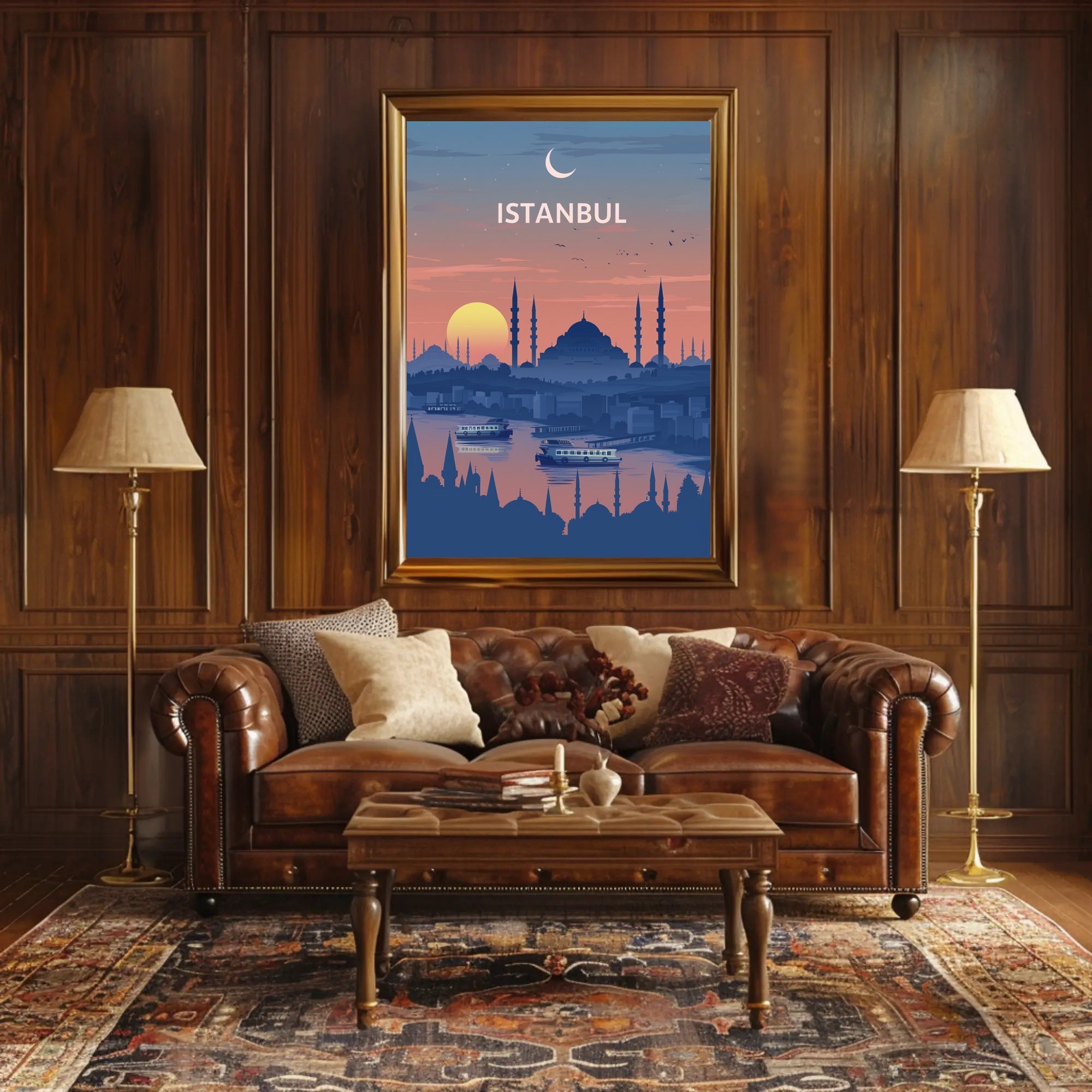 Istanbul Sunset Silhouette Cultural Heritage Poster PosterGoat